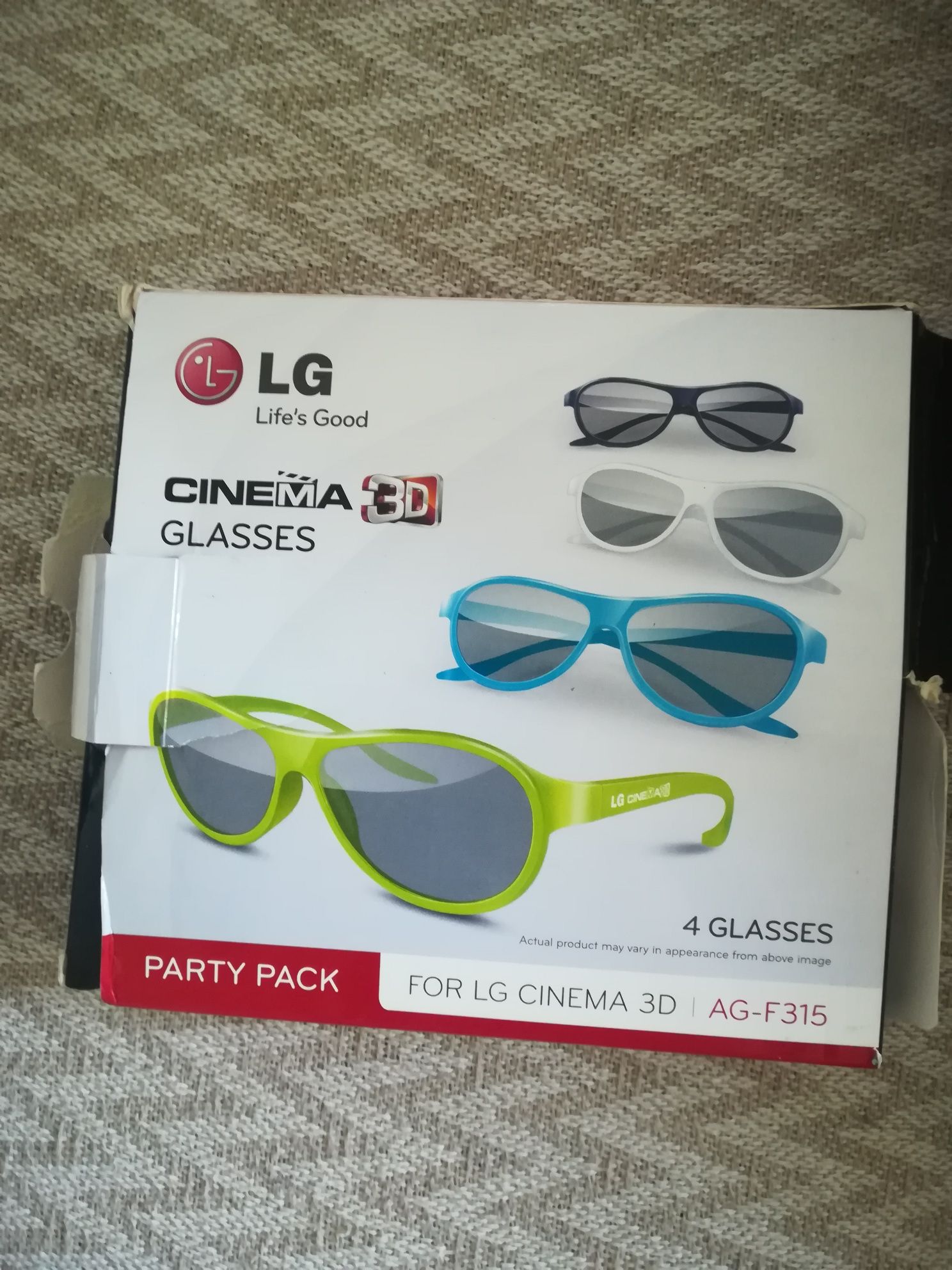 Нови 3Д 3D очила на LG комплект са