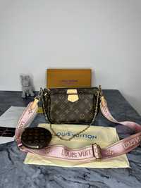 Geanta Louis Vuitton multi pochette 3 piese+cutie piele canvas 100%