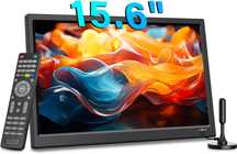 НОВ 15,6-инчов малък телевизор с ATSC тунер / HDMI / USB / AV  батерия