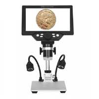 Микроскоп с 7-инчов дисплей увеличение 1-1200x за антики монети и др.