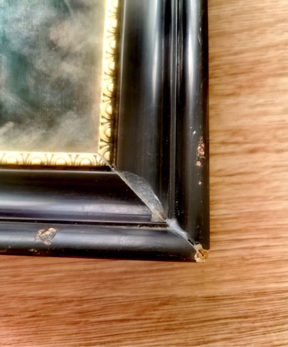 Антикварна Емайлирана картина ЦВЕТЯ , френска школа ECOLE FRANCAISE