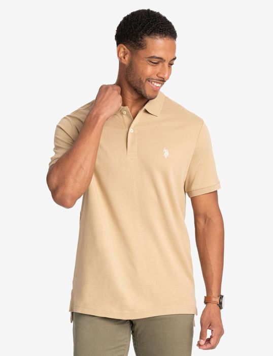 U.S. POLO ASSN. Поло бежевое