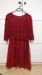 Rochie M-L midi vișinie