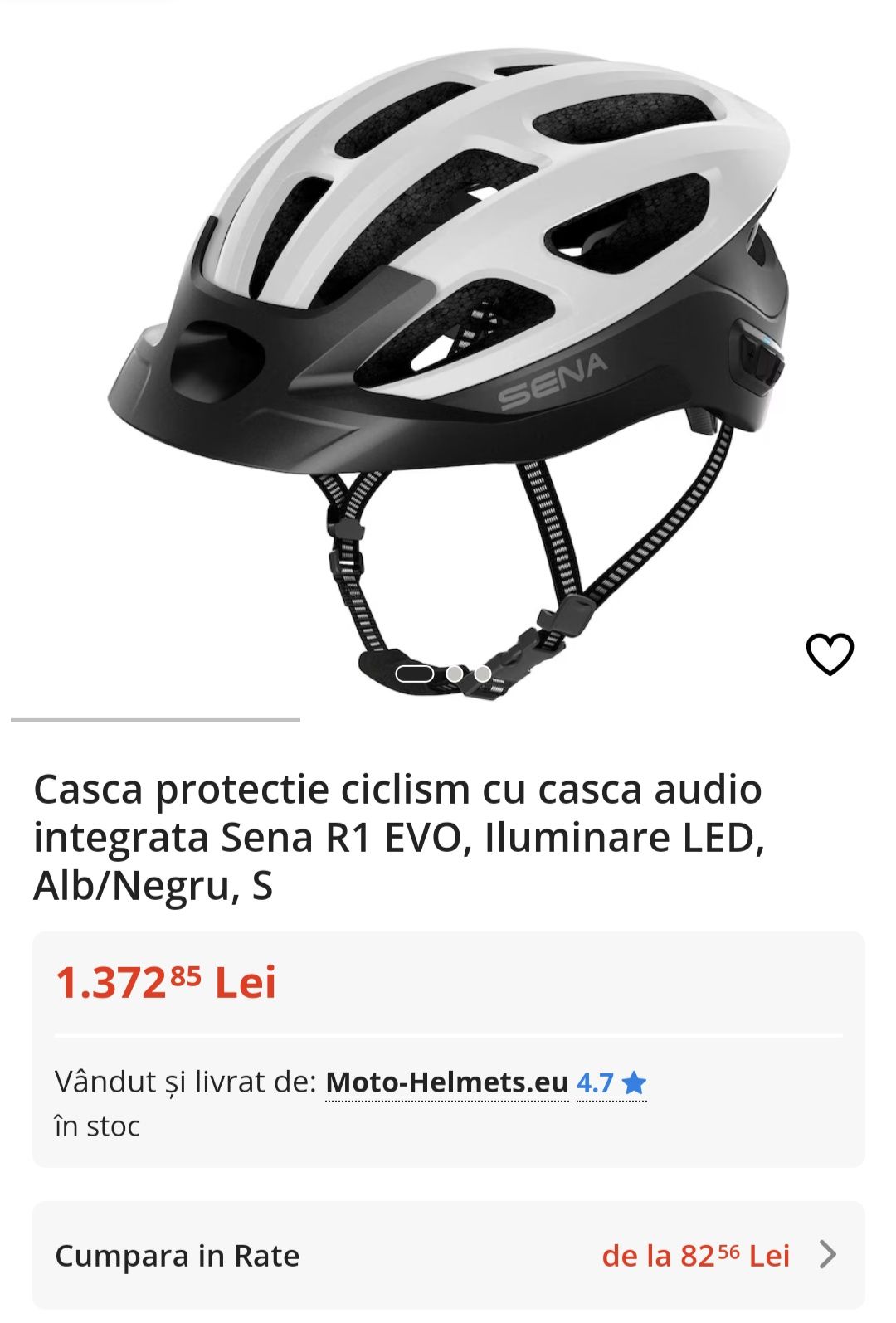 Casca protectie ciclism cu casca audio integrata Sena R1 EVO marime L