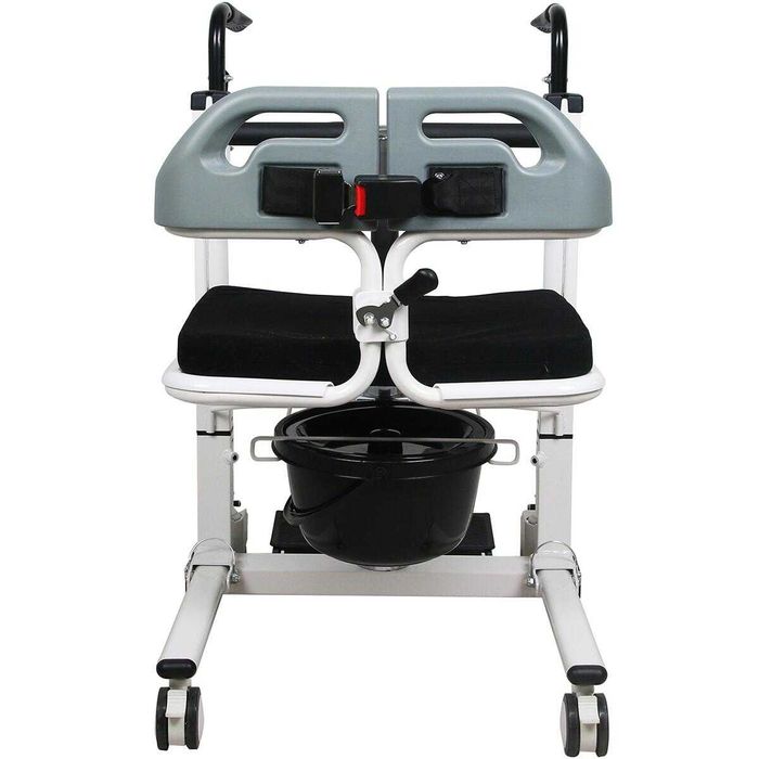 Scaun cu vas de toaleta cu lift, pe roti, pentru transfer, max. 120kg