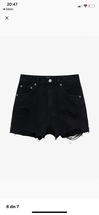 Jeans scurti negri Pull and bear