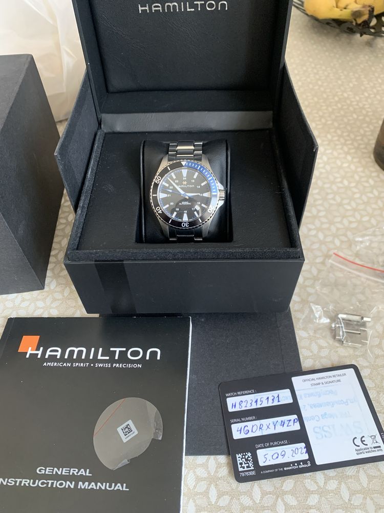 Часы Hamilton Khaki Navy Scuba Automatic Batman Bezel