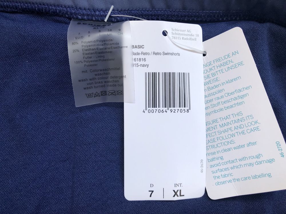 НОВИ Schiesser Aqua Swim Shorts мъжки плувки/бански - М и XL