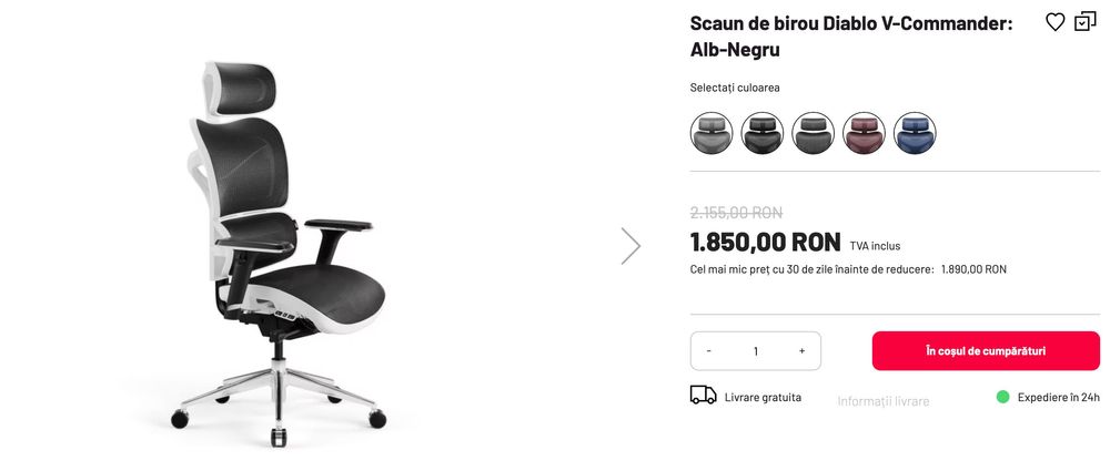Scaun de birou Diablo V-Commander