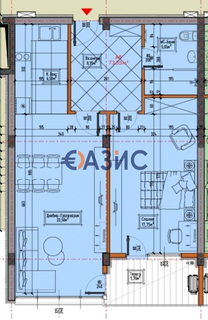 Продава се Двустаен апартамент в с. Кошарица, Област Бургас - 105 кв.м за 899 €/кв.м - Снимка #8