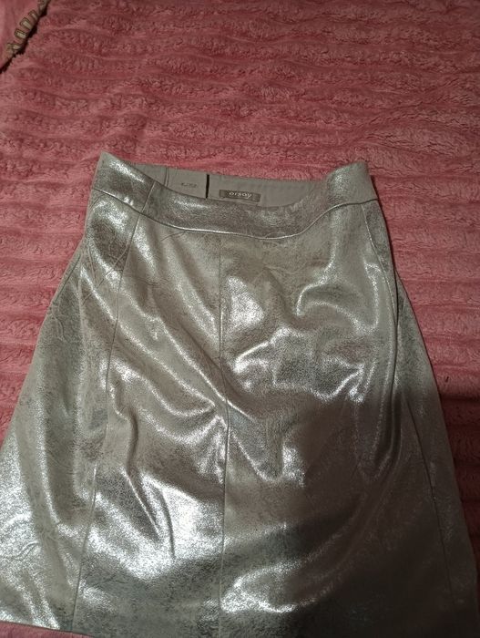 Fustă ocazie gri argintiu