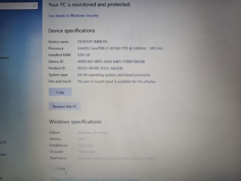 лаптоп Lenovo Ideapad 330, 15.6”, Windows 10 Home, отлично състояние