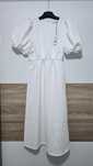 Rochie midi Na-kd cu maneci scurte bufante perfecta pentru vara