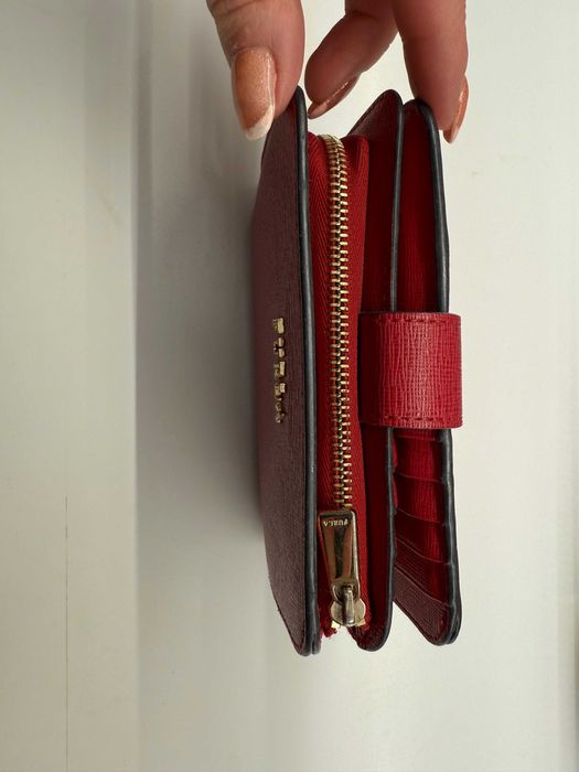 Furla - Portofel din piele naturala cu logo metalic, model Babylon