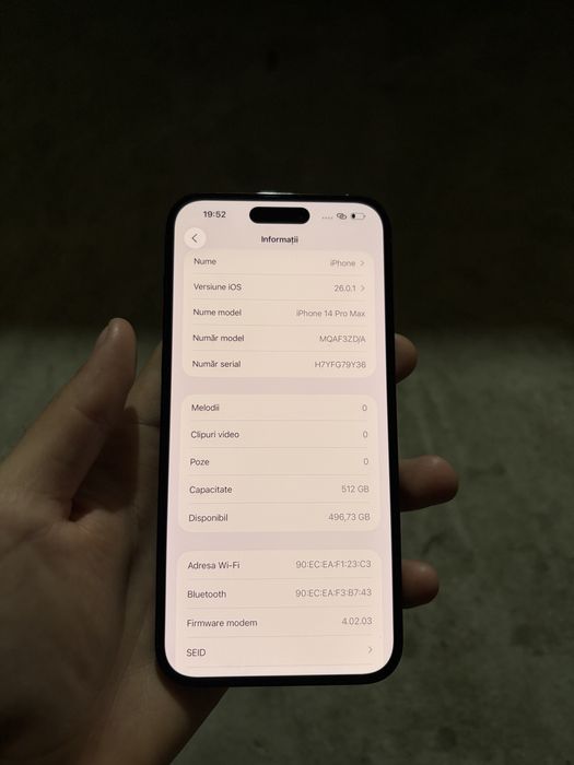 Vand iPhone 14 PRO MAX 512 GB Black impecabil