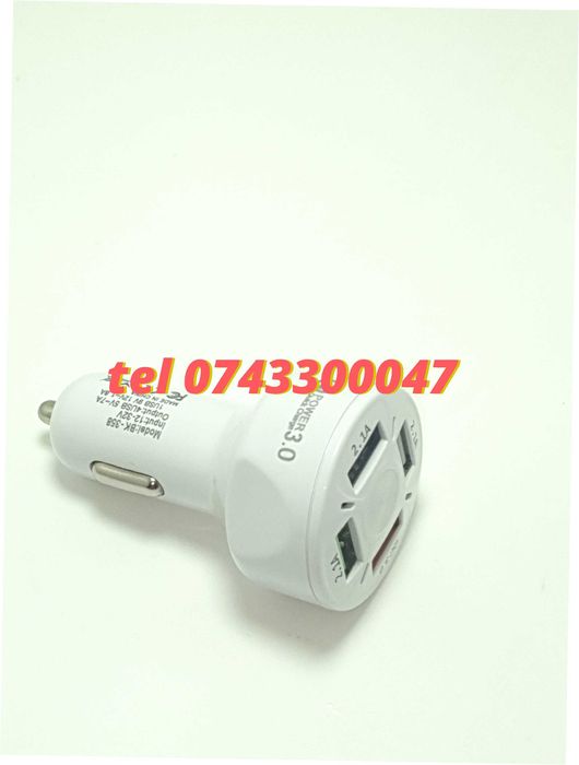 Superfastcharge Incarcator Auto Cu Patru Porturi Usb Partycharge