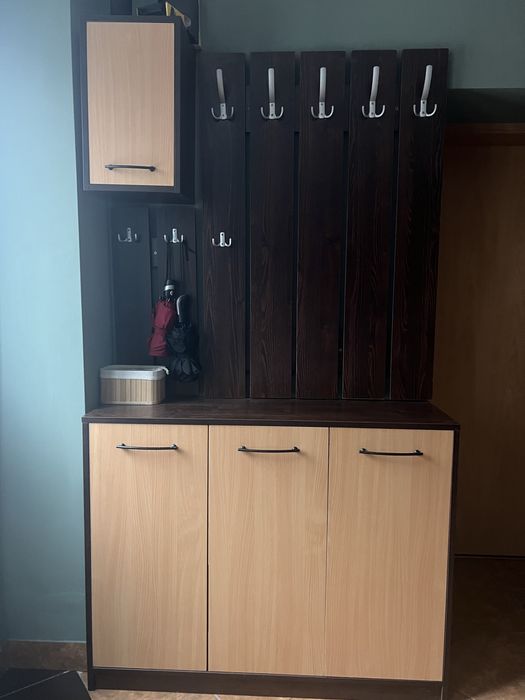 Mobila hol cu cuier si dulap de incaltaminte