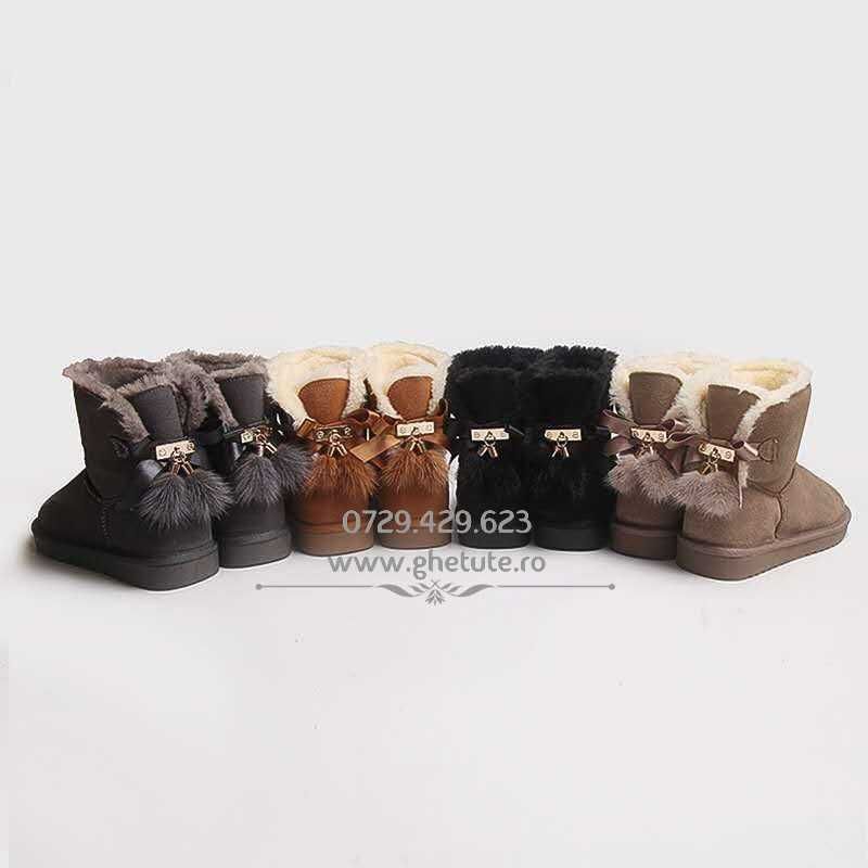 Ghete / cizme mini UGG -piele NATURALA, fluffy 35-40