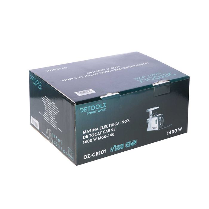 Masina Electrica de Tocat Carne 1400W, INOX, Detoolz DZ-CB101