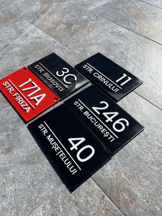 Număr de casă personalizat – realizat la imprimantă 3D
