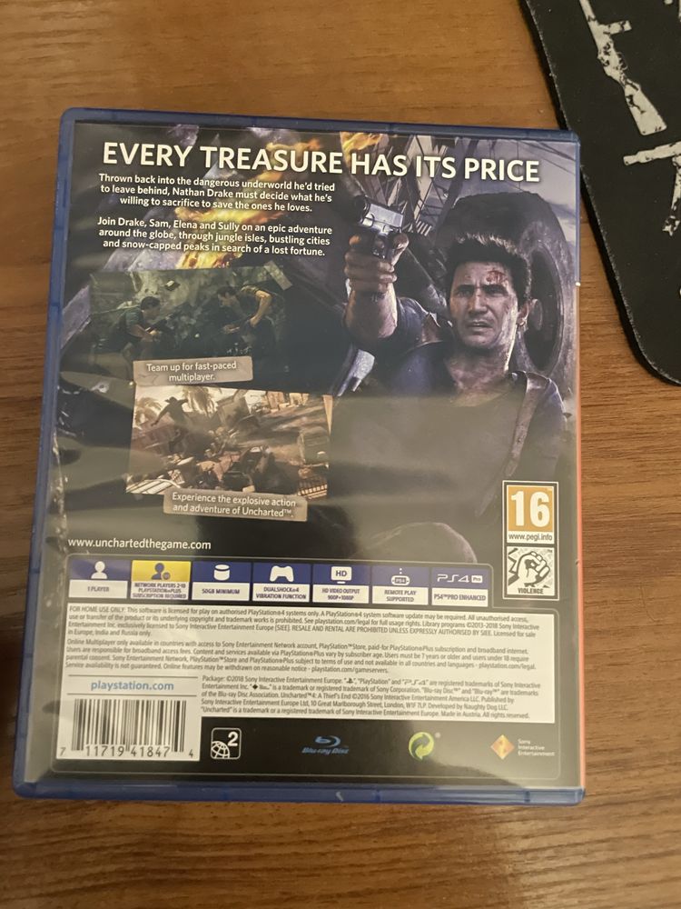 Игра Uncharted 4 за ps4