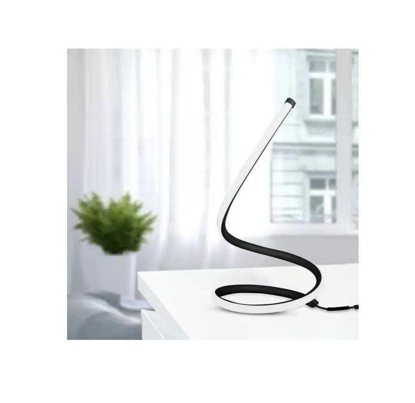 LED 20W Настолна Лампа Извита - Бял или Черен Корпус
