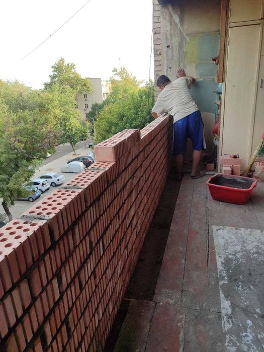 Balkonga gʻisht teramiz