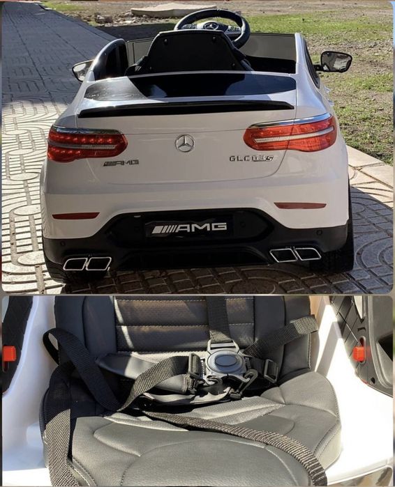 Masina electrica Mercedes glc 63s cu 4 motoare, roti cauciuc eva,