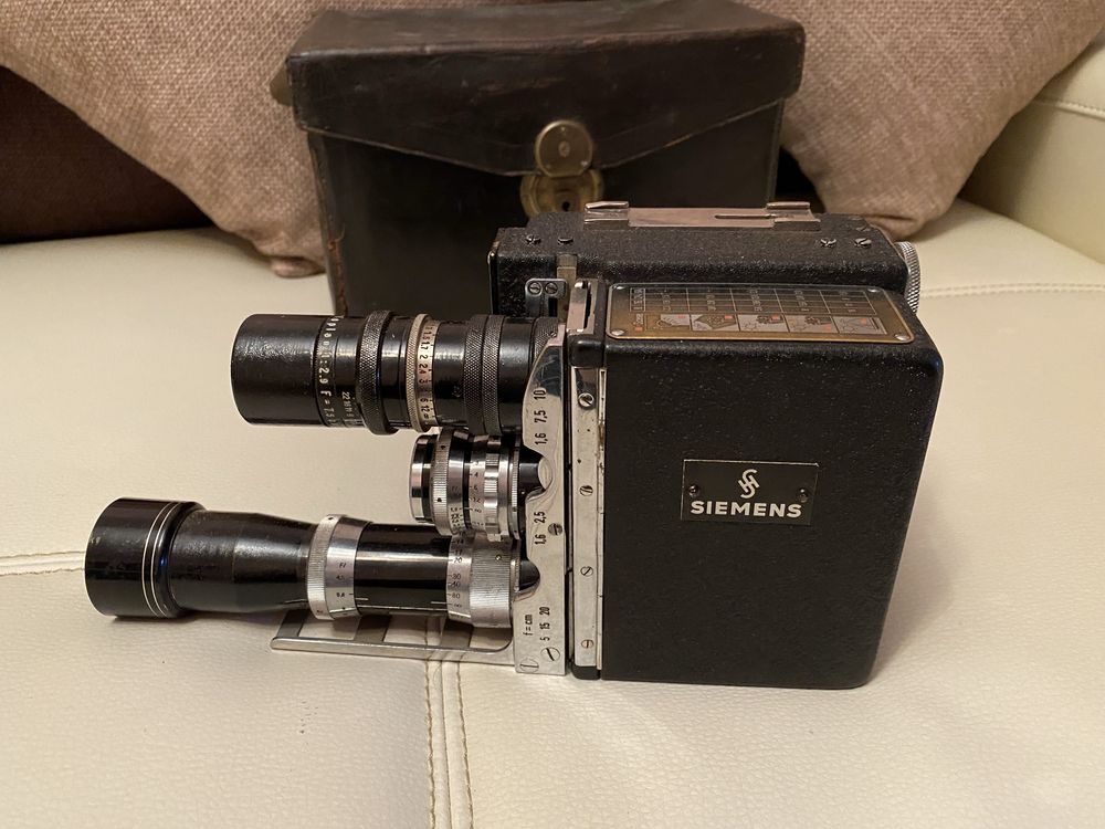 Camera Siemens B 16mm Cine Film Camera, Lens Workinganul 1938.