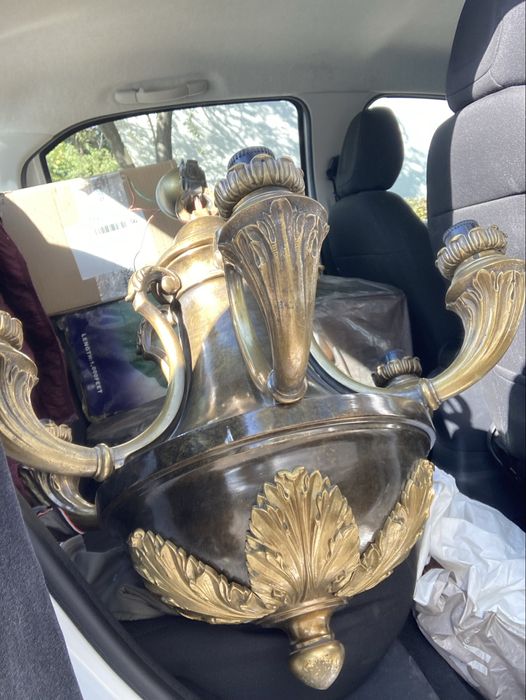 Vand candelabru vechi de cupru