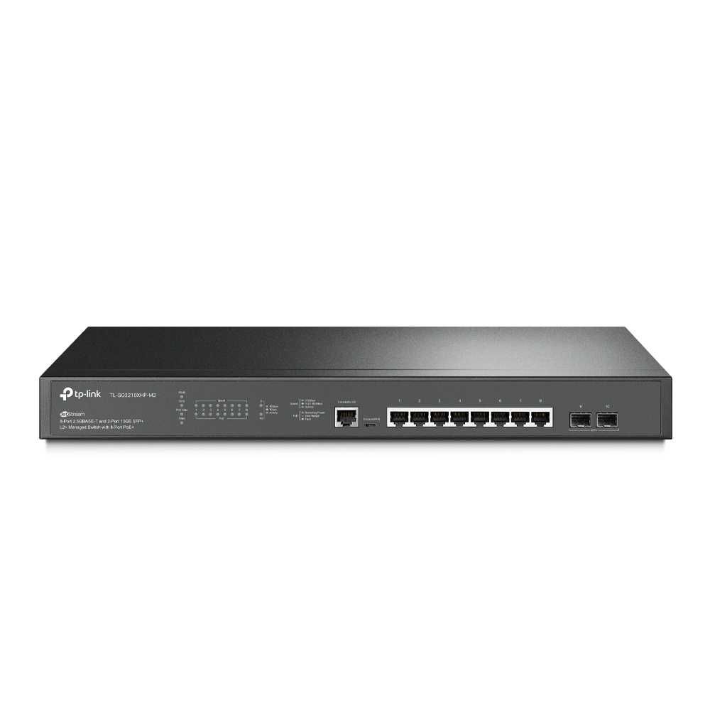Управляемый коммутатор TP-Link  SG3210XHP-M2 Omada 8-Port PoE+ 2.5