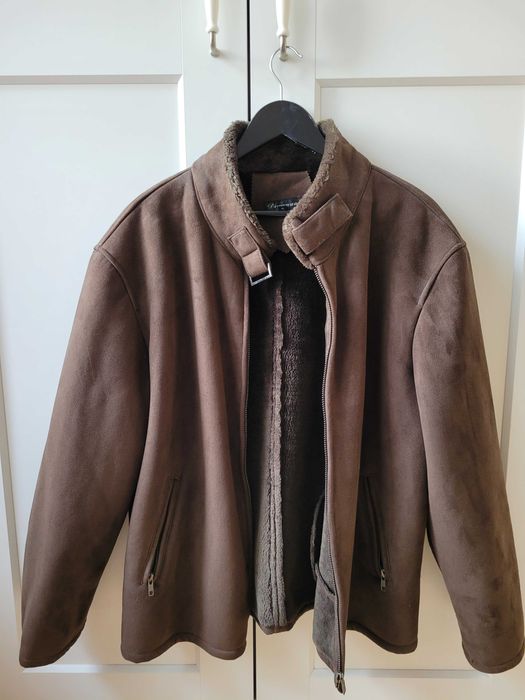 Haina / Geaca de iarna din piele intoarsa si imitatie de blana Diyanuo