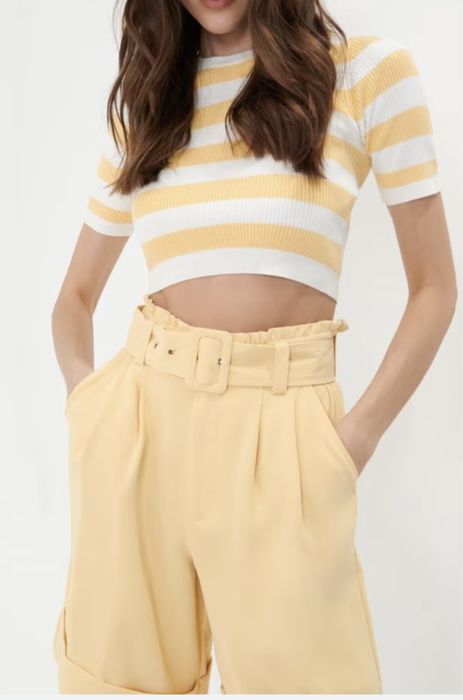 Pantaloni scurti paperbag, marimea M