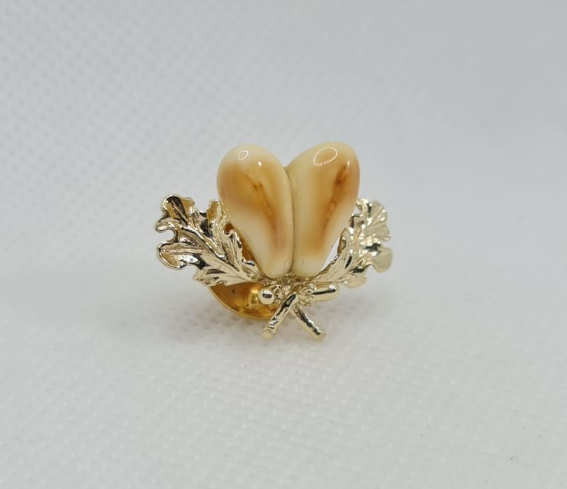 Podoabă de vânătoare aur 14k realizată manual