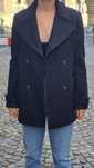 Womens Superdry Classic Wool Pea Coat in Navy Size M
