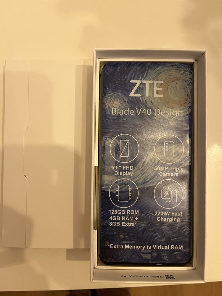 Telefon mobil ZTE Blade V40, Dual SIM, 4 GB RAM, 128 GB