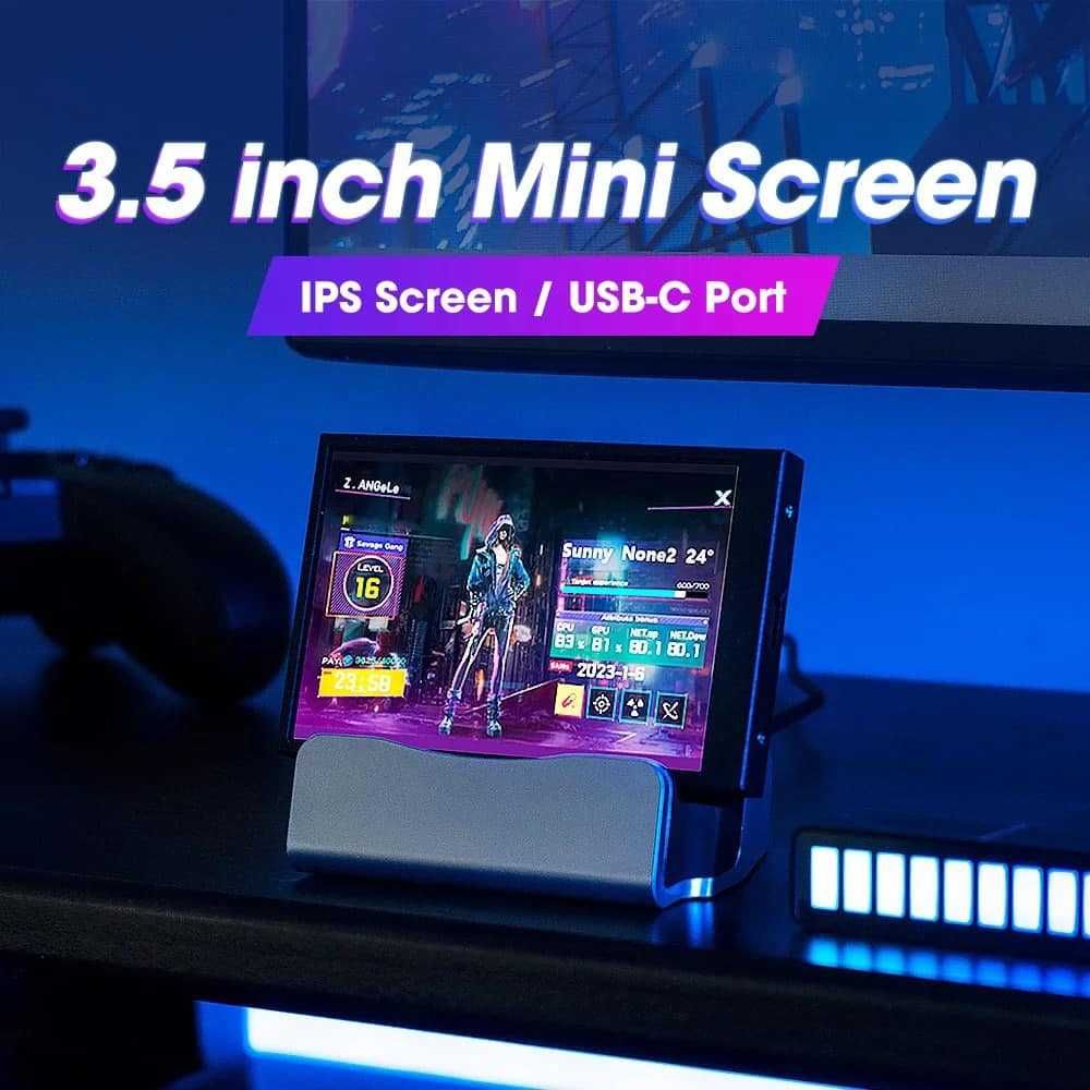 Мини Дисплей 3.5" IPS за Gaming PC Мониторинг на Темп. и Др.