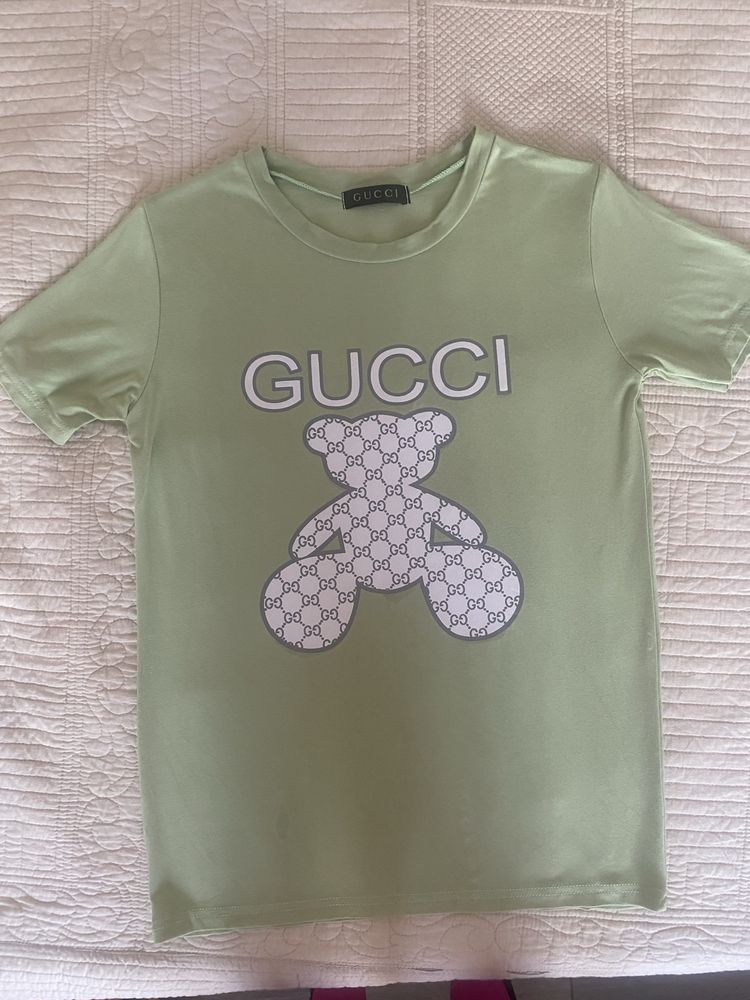 Тениска Gucci цвят мента, S размер