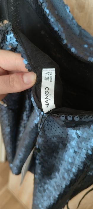 Compleu de ocazie cu paiete si sclipici mango hm 34 36