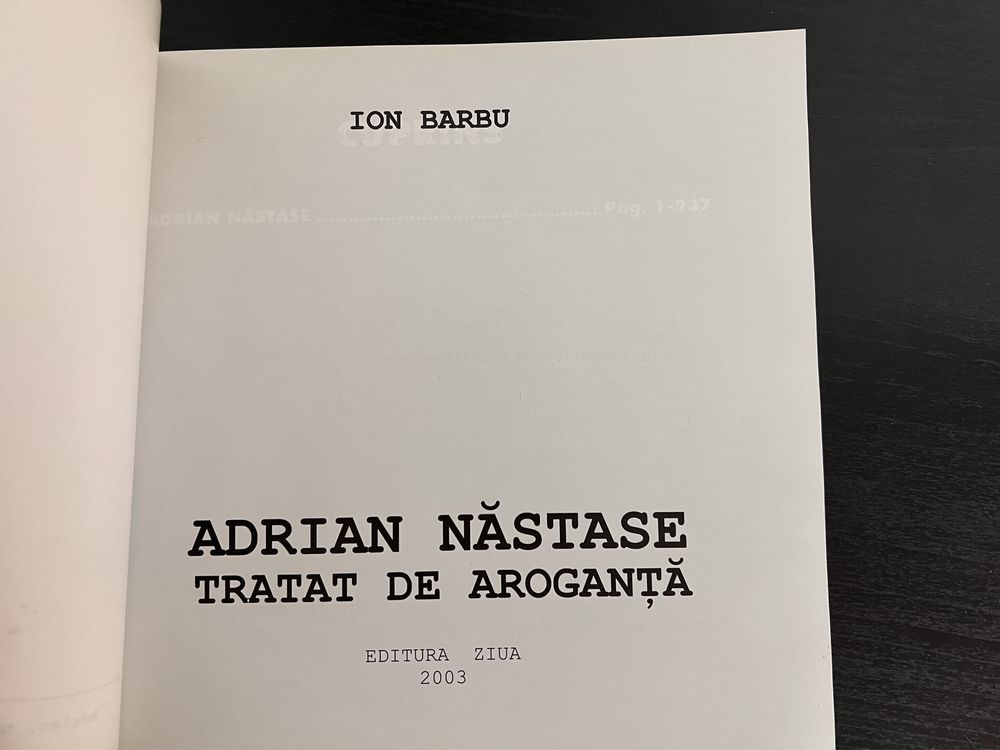 Ion Barbu - Adrian Nastase. Tratat de aroganta