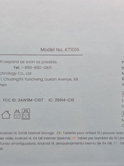 Tabletă Brilliance in hand KT1016 cu Android 14 pentru copii, 10 inci