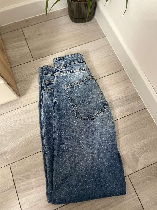 Дънки с камъни Zara - размер 34