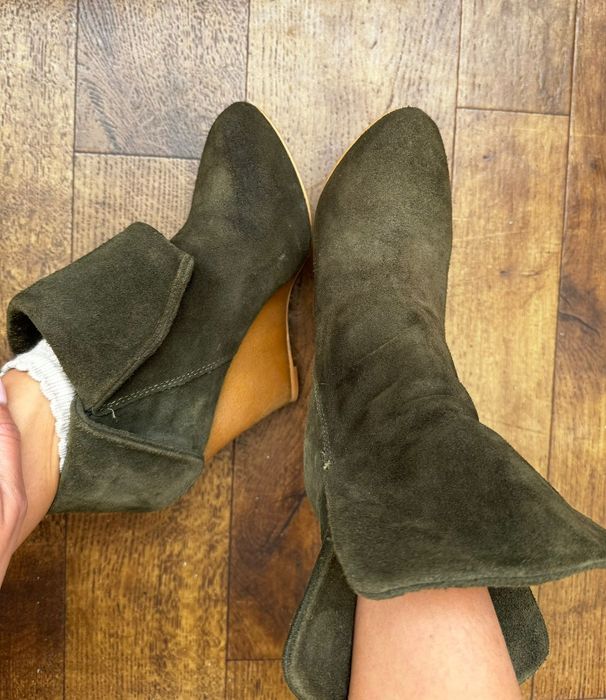 Ghete din piele-intoarsa cu platforma