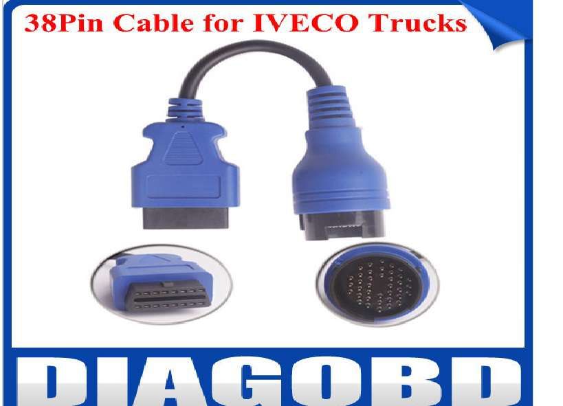 Cablu adaptor tester diagnoza Iveco Dayli - 38 pini la OBD 2 16 pini