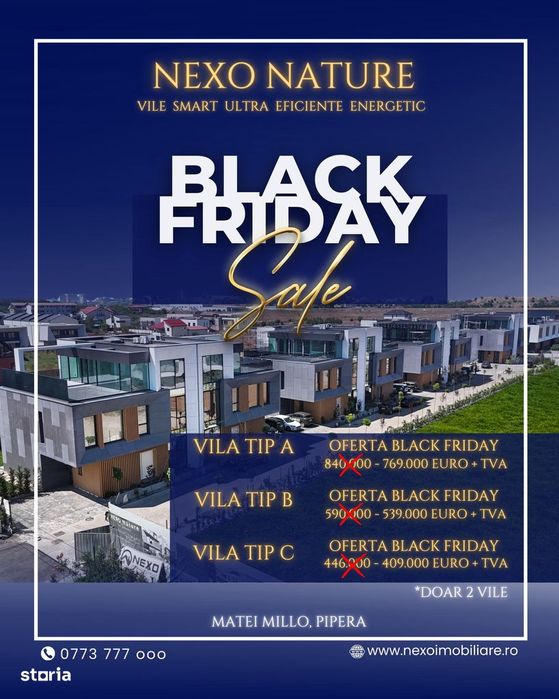 NEXO Nature Pipera - 320m utili,6 camere, 4 bai, piscina incalzat