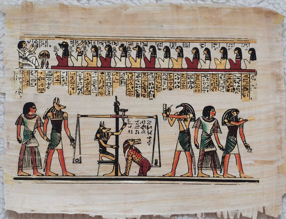 Papirus autentic handmade praf aur culori vii stampila originalitate