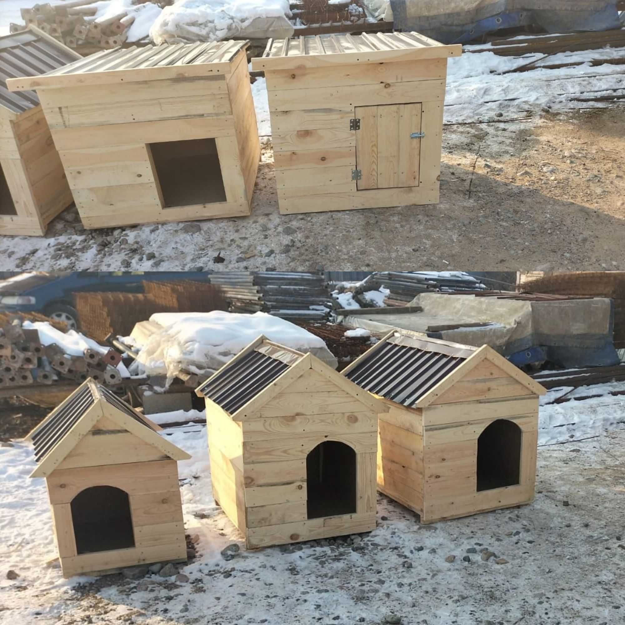 Вольер и будка клетки дом Собачьи домик для собак уличный утеплённый