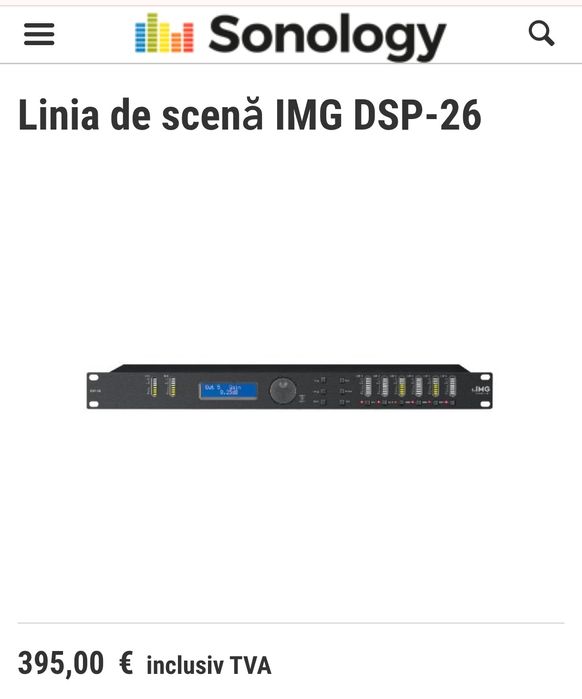Vând IMG Stage Line DSP-26,procesor sunet,compresor,eq,crossover,limit