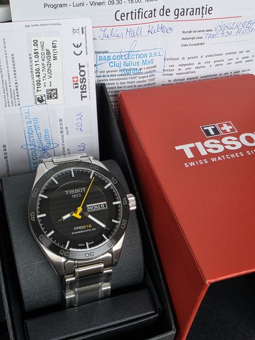 Tissot PRS 516 Automatic Powermatic 80, acte si card B&B Collection