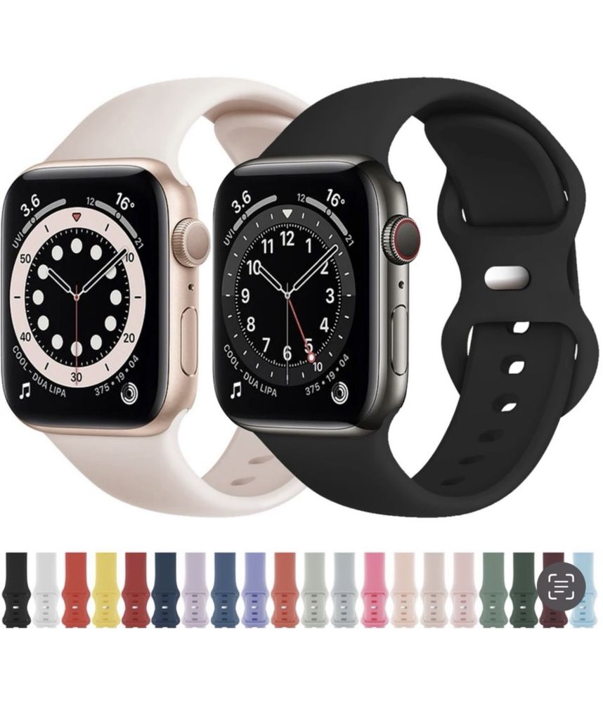 Curea Husa Folie Silicon cu Pin Metalic Compatibila Ceas Apple Watch